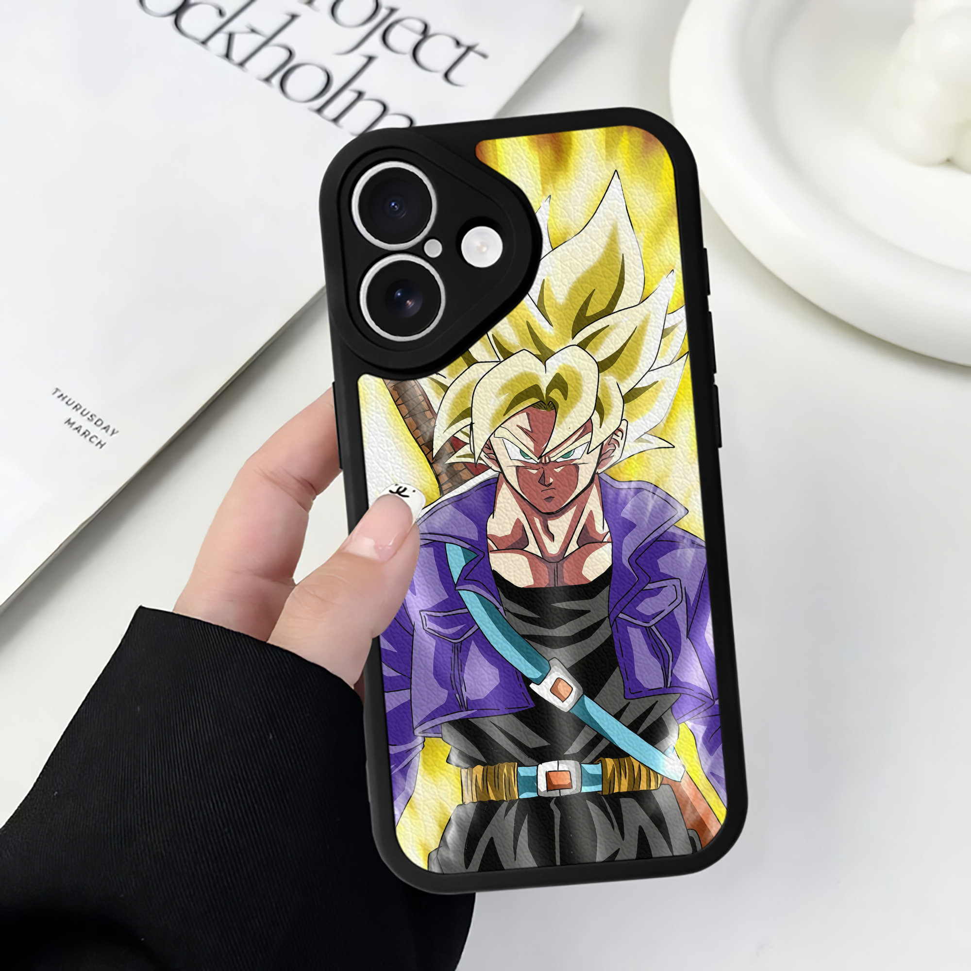 （画像用） ドラゴンボール DRAGON BALL 【iPhone 16シリーズ対応】シリコンスマホケース（レザー調） 材質：シリコン